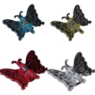 Deco / Haarclip Vlinder Groot (4stuks)